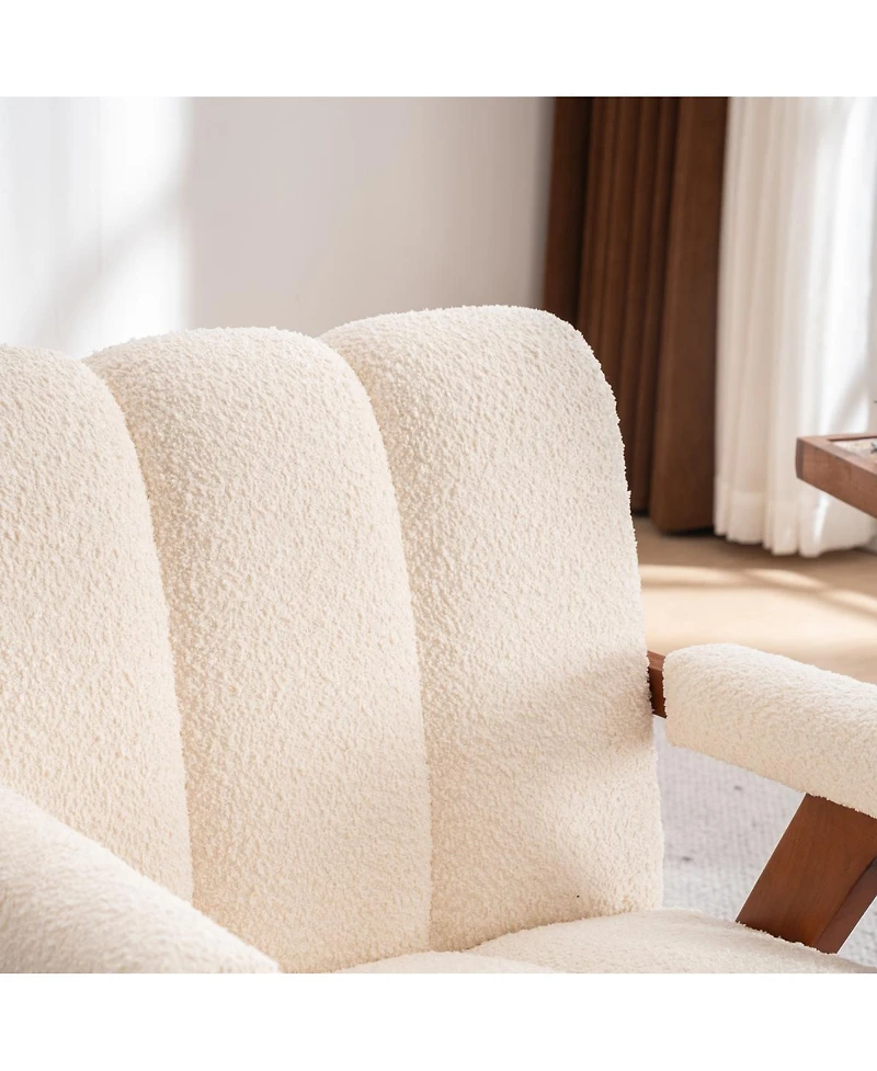 Streamdale Furniture Cloud-Shaped Mid-Century Modern Accent Chair