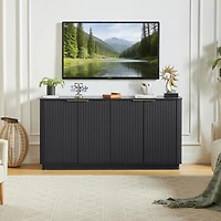 Streamdale Furniture 63 Vertical Stripe Buffet Cabinet/Tv Stand
