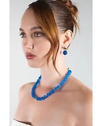 Classicharms Tia Royal Blue Chalcedony Choker Necklace