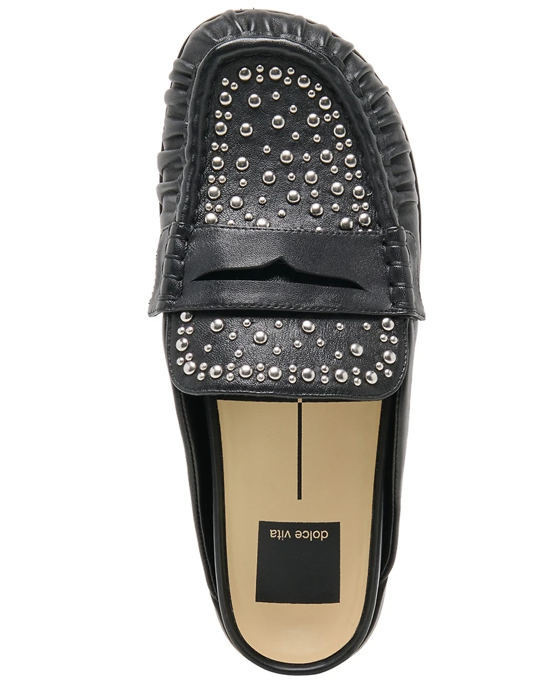 Dolce Vita Women's Jordero Stud Buckle Slip-On Flat Mule Loafers