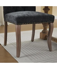 Streamdale Furniture Chenille Tufted Dining Chairs