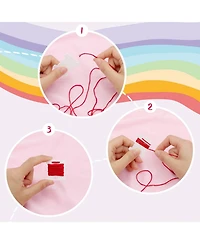 Gnuadz 128pcs Embroidery Floss Bobbins Organizer Plastic Thread Cards Cross Stitch Sewing Storage Holder