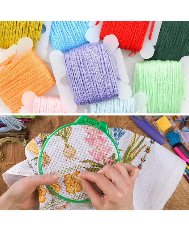 Gnuadz 200 Skeins Embroidery Floss Friendship Bracelet String Cross Stitch Diy