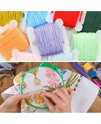 Gnuadz 200 Skeins Embroidery Floss Friendship Bracelet String Cross Stitch Diy