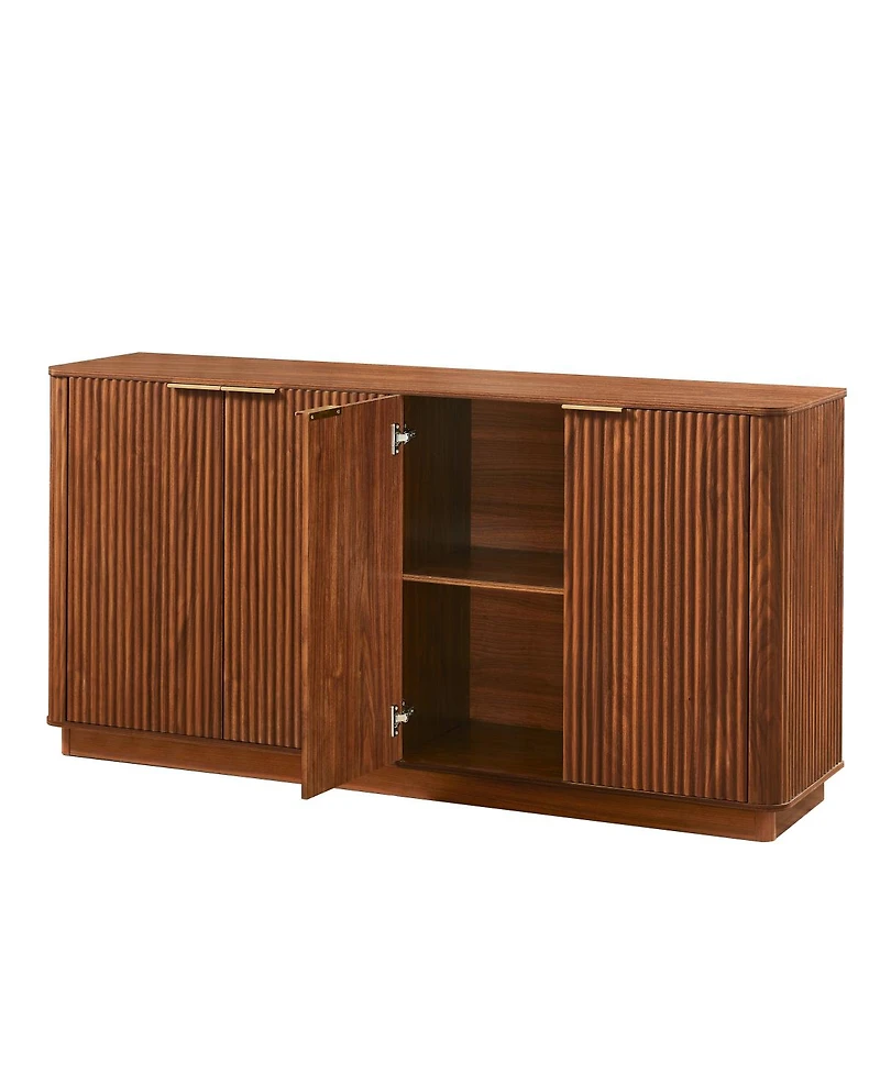 Streamdale Furniture 63 Vertical Stripe Buffet Cabinet/Tv Stand