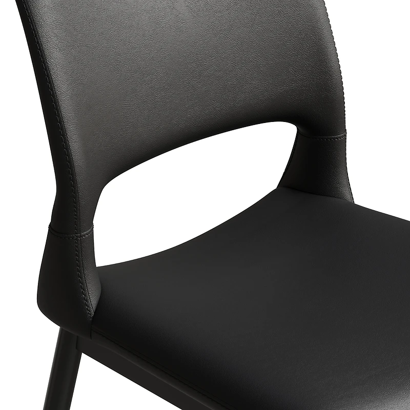 Streamdale Furniture Pu Leather Dining Chairs Set of 2