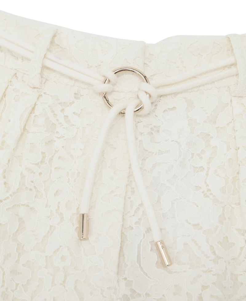 Reiss Women's Rope-Belt Lace Shorts