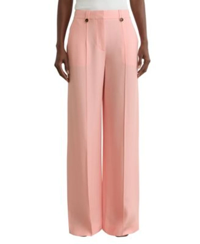 Reiss Womens Double Breasted Peak Lapel Suit Jacket Womens Wide Leg Suit Trousers