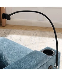 Streamdale Furniture Recliner Sofa with Ottoman, Usb, Phone Stand, Storage