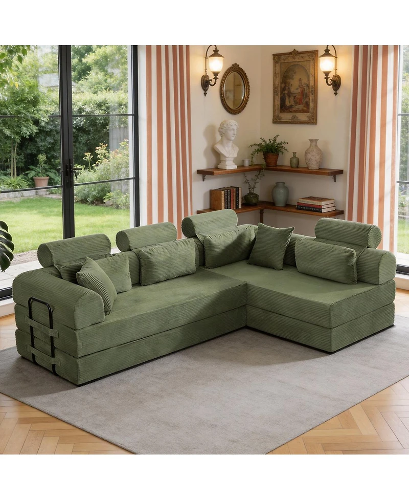 Streamdale Furniture L-Shape Modular Sectional Sofa Bed
