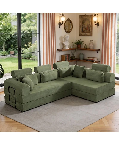 Streamdale Furniture L-Shape Modular Sectional Sofa Bed