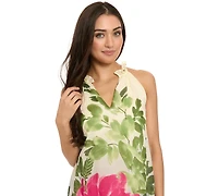 London Times Women's A-line Halter Dress