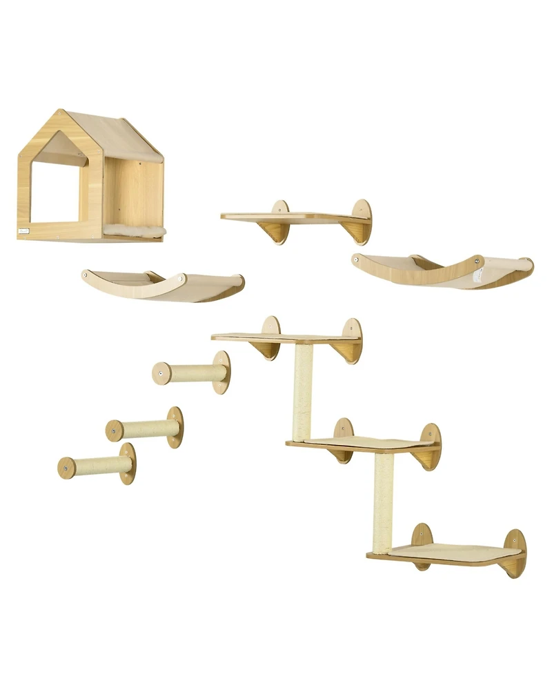 Aostirmotor 10-Level Wall-Mounted Cat Tree
