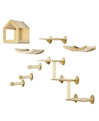 Aostirmotor 10-Level Wall-Mounted Cat Tree