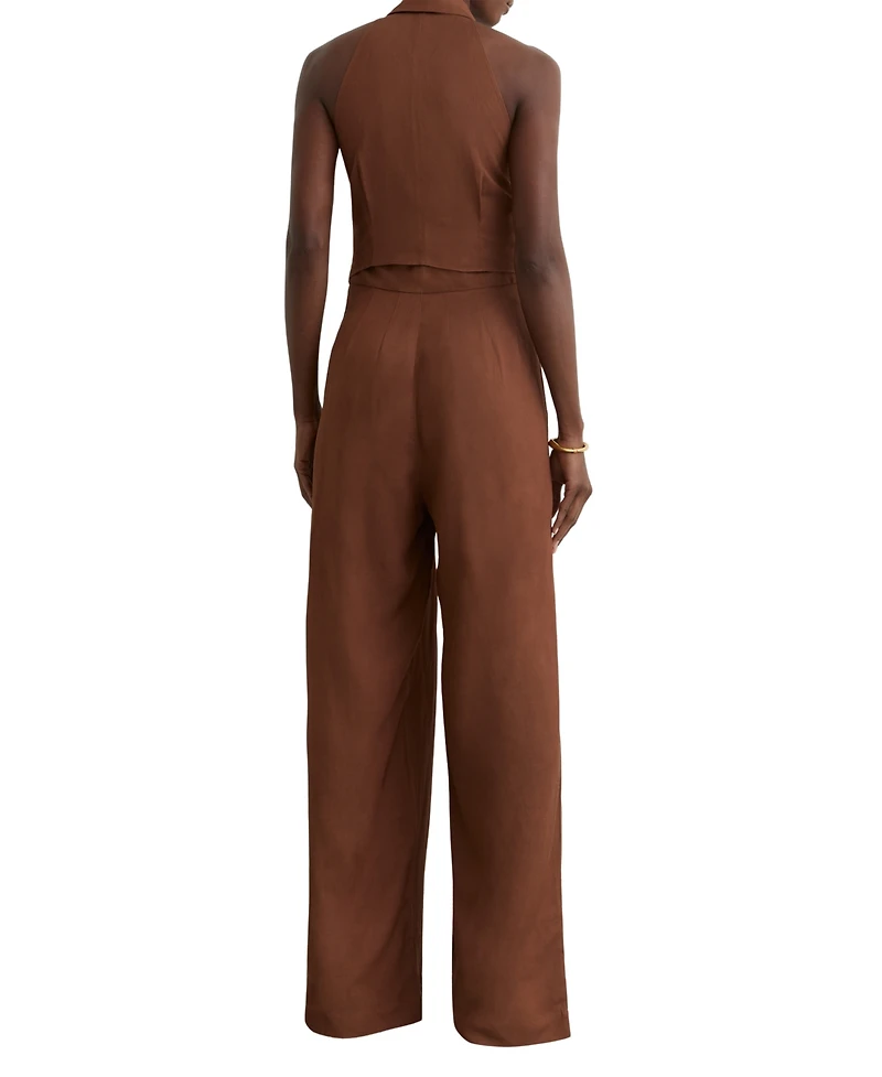 Reiss Women's Taya Tie-Front Wide-Leg Jumpsuit