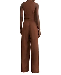 Reiss Women's Taya Tie-Front Wide-Leg Jumpsuit