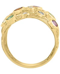 Effy Collection Multi-Sapphire (1-3/8 ct. t.w.) & Diamond (1/5 ct. t.w.) Ring in 14k Yellow Gold