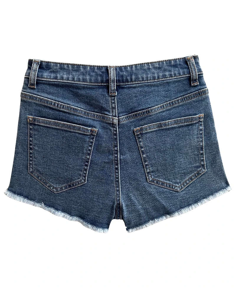 With Jules Girls' 7-16 Lace-Trim Denim Shorts