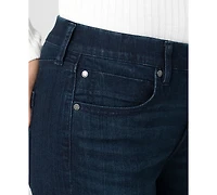 Liverpool Los Angeles Petite Low-Rise Comfort Waist Straight-Leg Jeans
