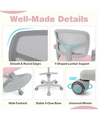 Sugift Kids Desk Chair Children Study Chair with Adjustable Height Armrest and Footrest