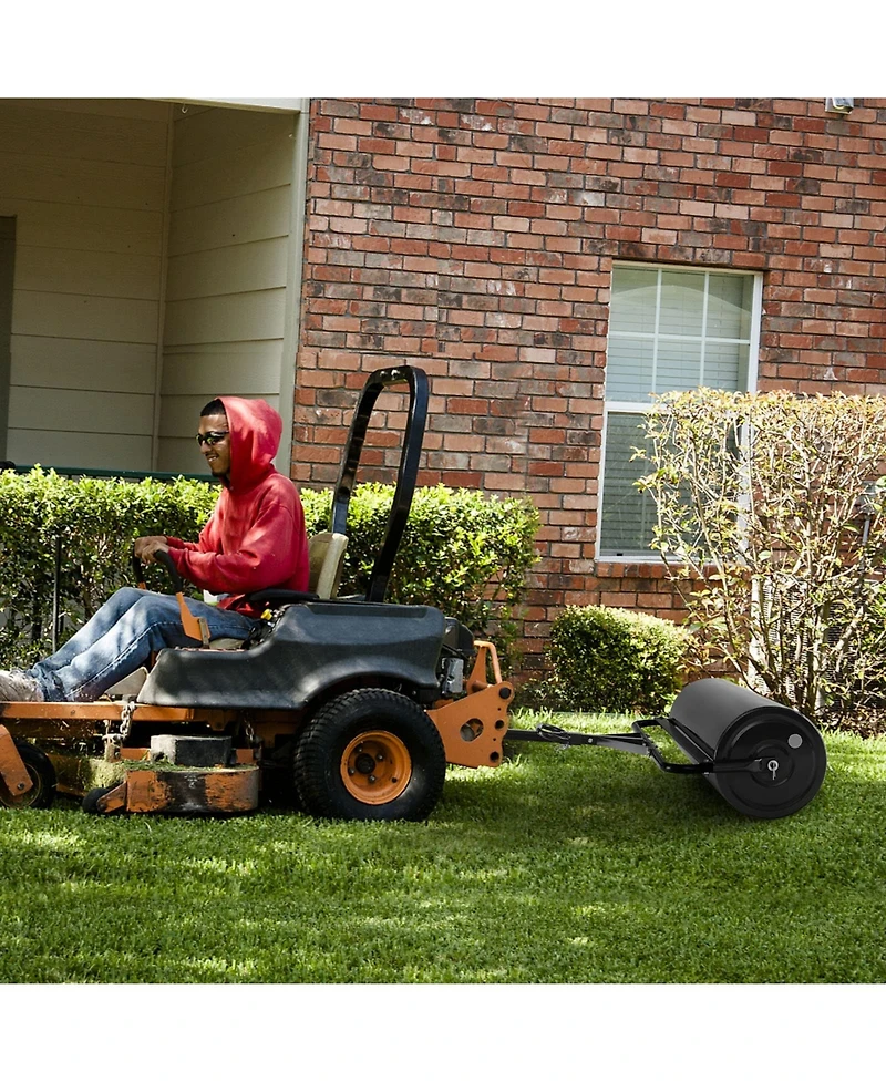 Mecale Metal Lawn Roller with Detachable Gripping Handle