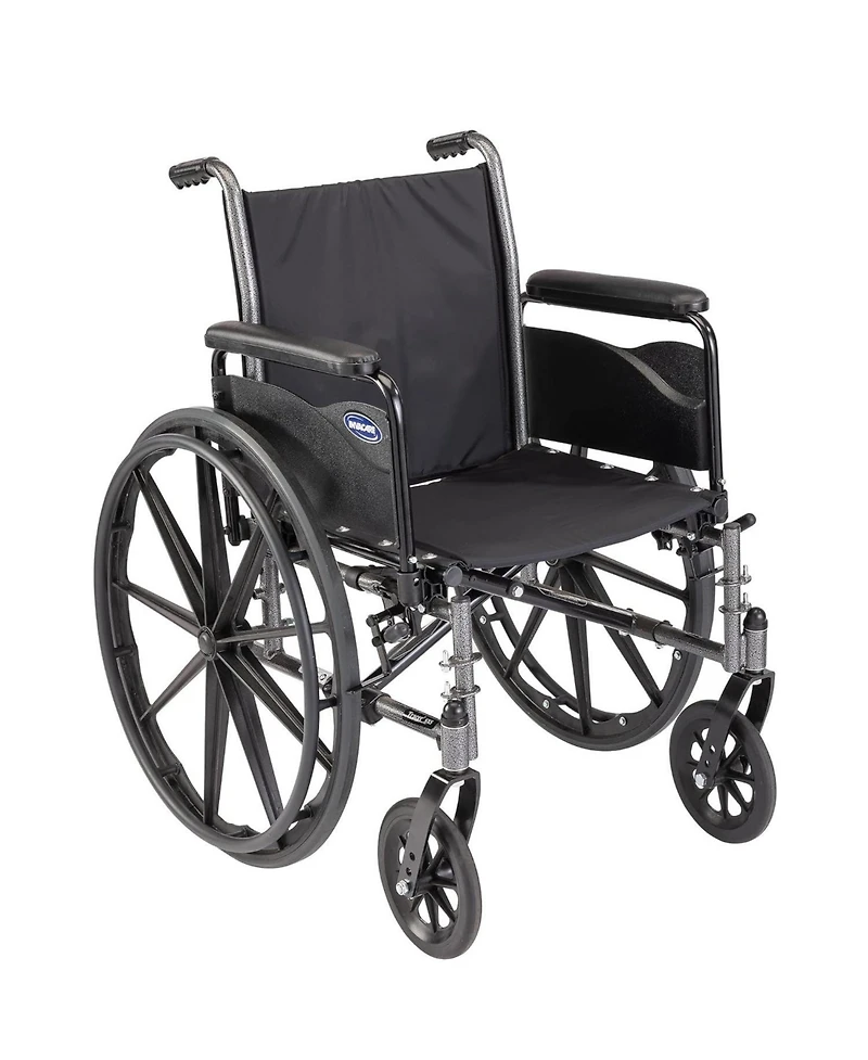Invacare Tracer SX5 Folding Wheelchair for Adults, 18 Inch Seat, Full Arms, Everyday Use