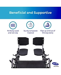 Invacare Wheelchair Elevating Legrests with Composite Footplates and Non Padded Calf Support