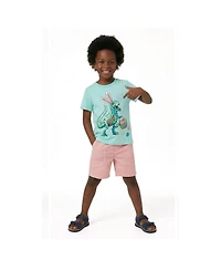 Andy & Evan Toddler Boys Toddler/Child Aqua Easter Dinosaur Graphic Tee