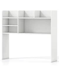 Gymax 37'' Desktop Bookshelf Wooden Organizer w/6 Shelves 2 Anti-tipping Devices