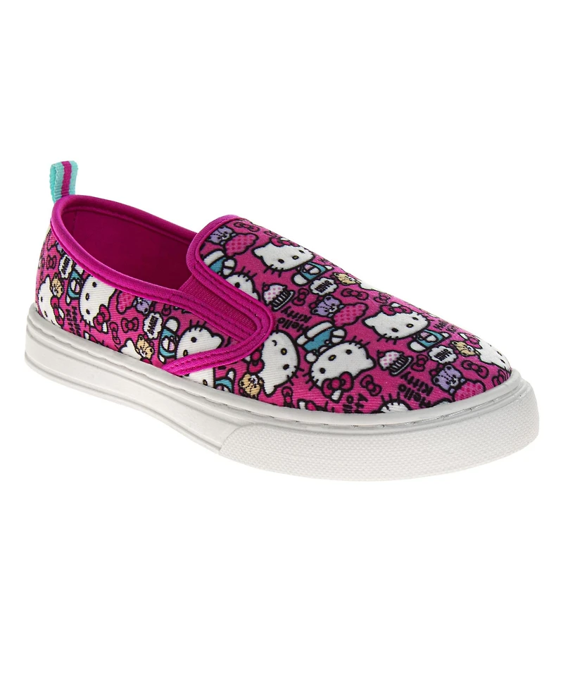 Hello Kitty Sanrio Canvas Slip On Sneakers Women's Casual Comfort Easy Wear Fun Design Everyday Style
