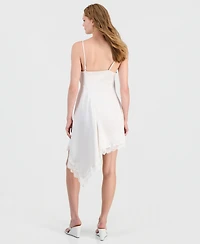 Bar Iii Women's Asymmetrical Satin Slip Dress, Macy's Exclusive