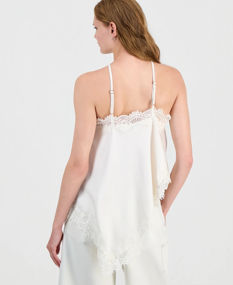 Bar Iii Women's Asymmetrical Satin Top, Macy's Exclusive