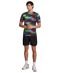 Reebok Men's Run Distort All Over Print Speed Crewneck T-Shirt