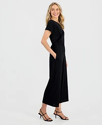 Robbie Bee Women's Tie-Waist Cropped Jumpsuit