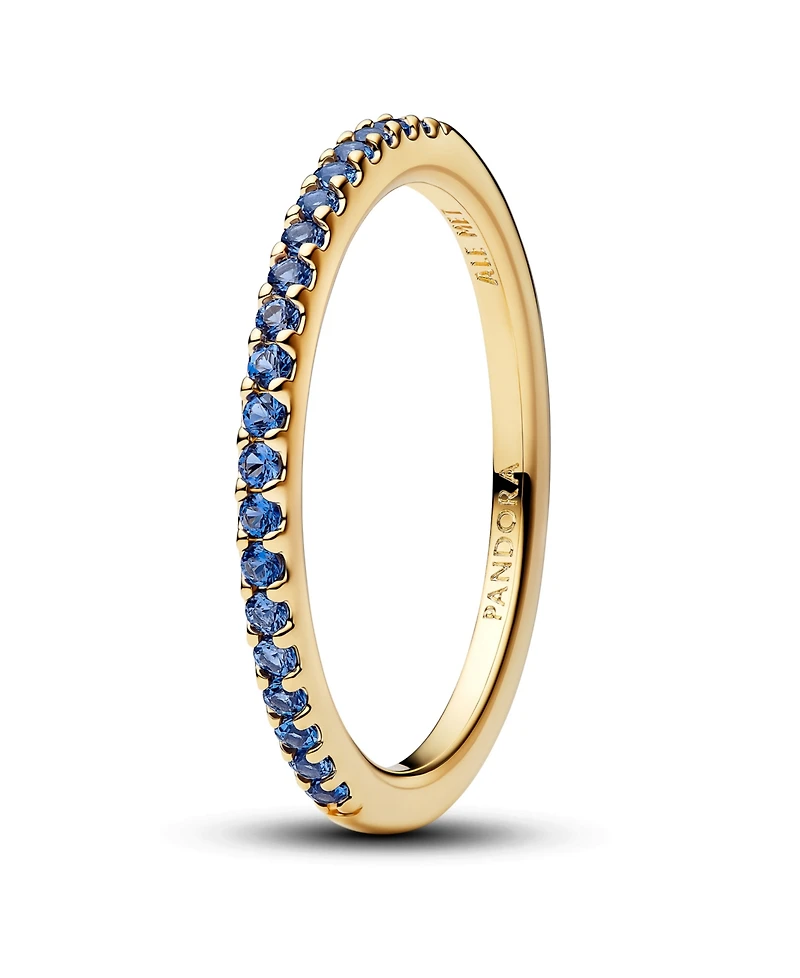 Pandora Sparkling Green Half-Eternity Band Ring