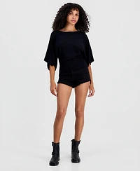 Hooked Up by Iot Juniors' Slouchy Wide-Sleeve Sweater