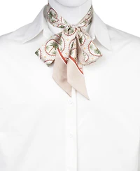 Bespoke Fashion Palm-Print Ribbon Scarf