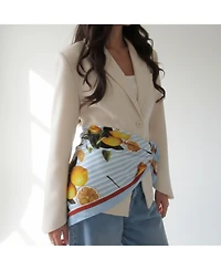 Bespoke Fashion Citrus-Print Square Scarf