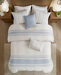 Harbor House Morgan Jacquard Cotton 5-Pc. Duvet Cover Set, Full/Queen