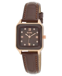 Bcbg Women's Quartz Square Brown Stainless Steel Watch 27mm