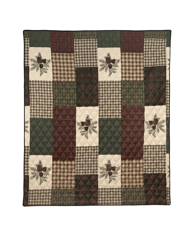 Your Lifestyle Pine Panels Reversible Throw, 50" x 60"