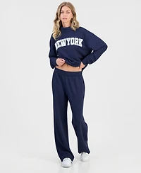 Fvr Drm Juniors' High Rise Pull On Scuba Sweatpants