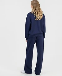 Fvr Drm Juniors Mock Neck Scuba Sweatshirt Sweatpants
