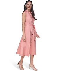 Calvin Klein Women's Collared Midi Shirt Dress