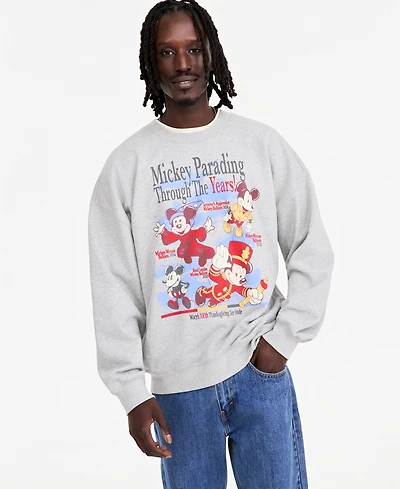 Disney | Macy's Adult Unisex Mickey Mouse Parade Balloons Through The Years Crewneck Sweatshirt, Exclusive