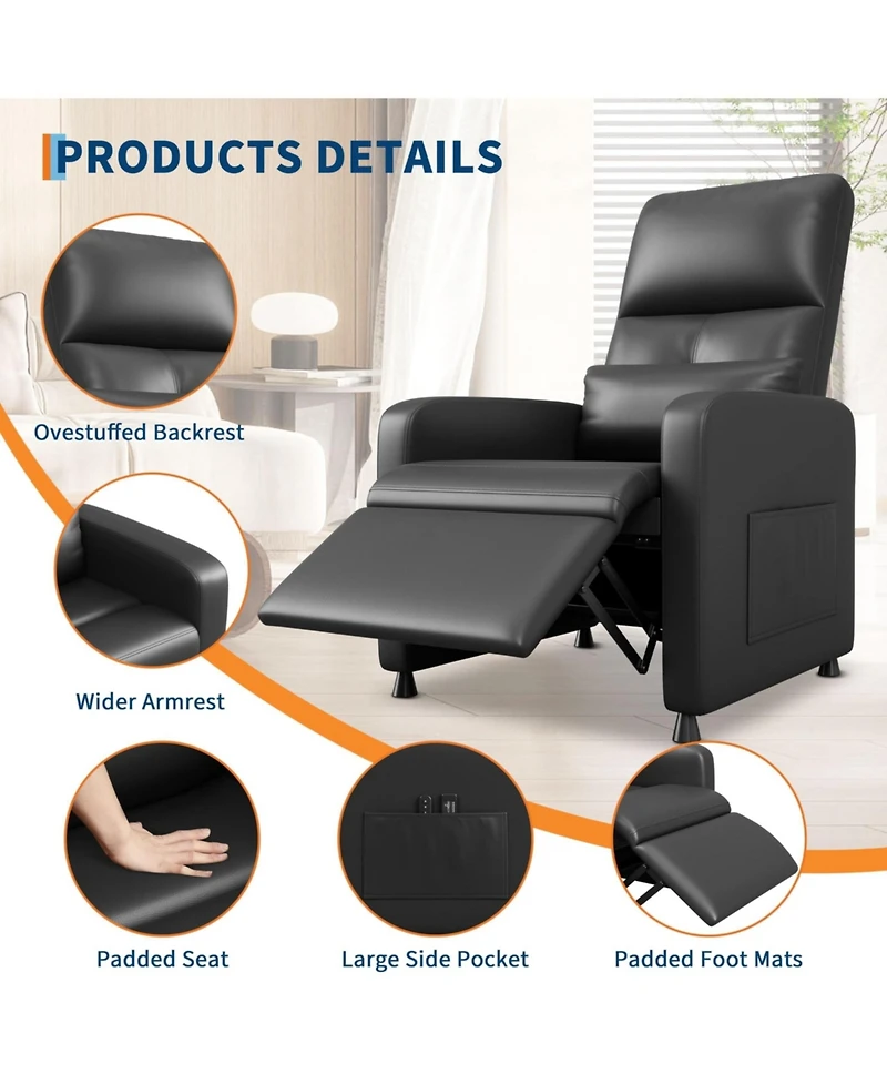 gaomon Electric Sofa Power Recliner Chair with Adjustable Back