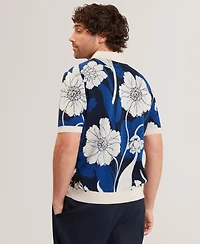 Ted Baker Men's Floral Jacquard Short-Sleeve Shirt