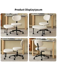 Rainsken 360degree(s) Swivel Meditation Chair, Adjustable Ergonomic Office Chair, Adhd Fidget Desk Chair with Lumbar Support, Rolling Base for Home