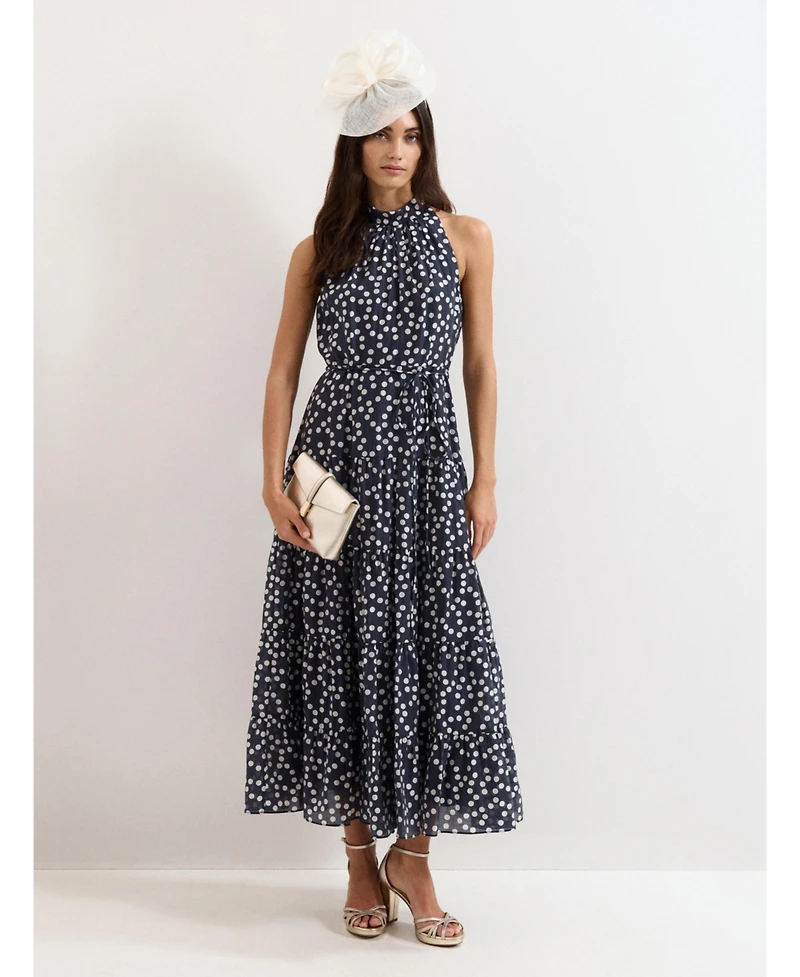 Phase Eight Women's Nita Navy Spot Maxi