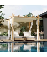 gaomon 10x10Ft Outdoor Uv Protection Aluminum Pergola for Patio, Garden, Backyard